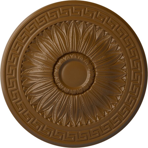 Ekena Millwork Randee Ceiling Medallion (Fits Canopies up to 3 7/8"), Hand-Painted Smokey Topaz, 20"OD x 1 3/8"P CM20HASTF - main